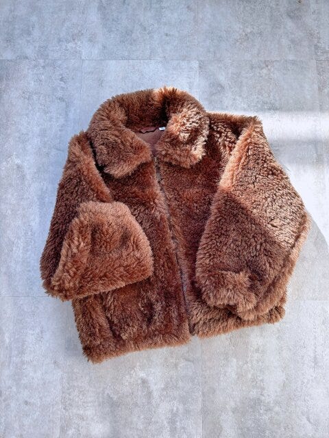 GUGIRLSフラッフィーブルゾン GUGIRLSフラッフィーブルゾンのBROWN