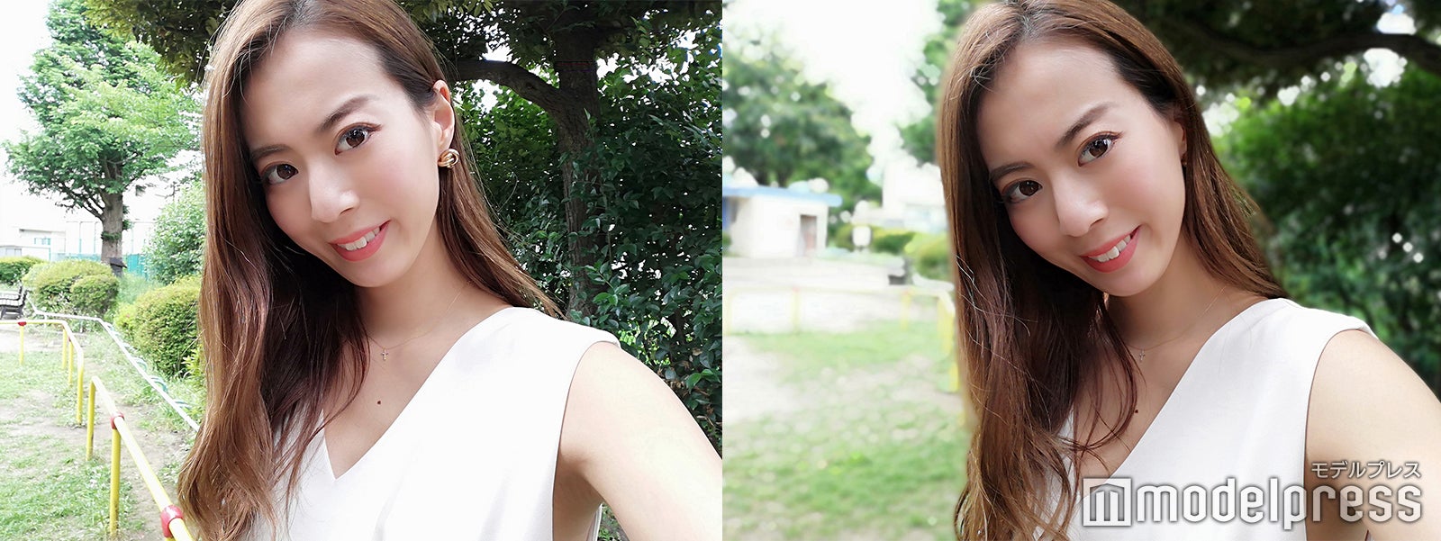 右：ボケ味ありで撮影　サブカメラでも奥行き感を楽しめる／「HUAWEI P20 lite」で撮影