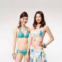 旭化成グループの新キャンペーンモデルに選ばれた（写真左から）池田沙絵美、胡楠