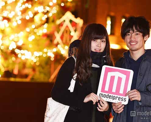 「クリスマスはお泊り」美男美女カップルを直撃<横浜赤レンガ イルミネーション>