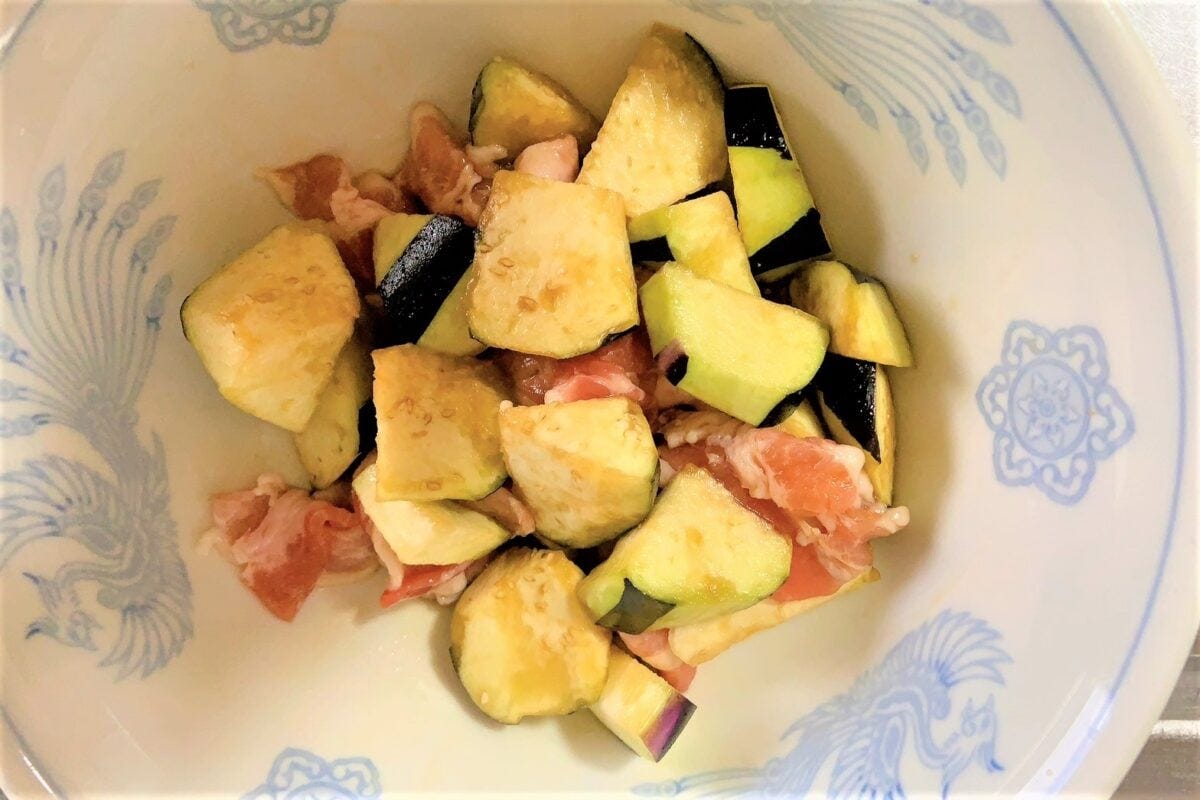 さっぱり豚なすポン酢うどん