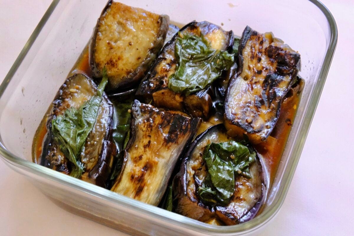 ロバート馬場　大葉ナスの煮浸し