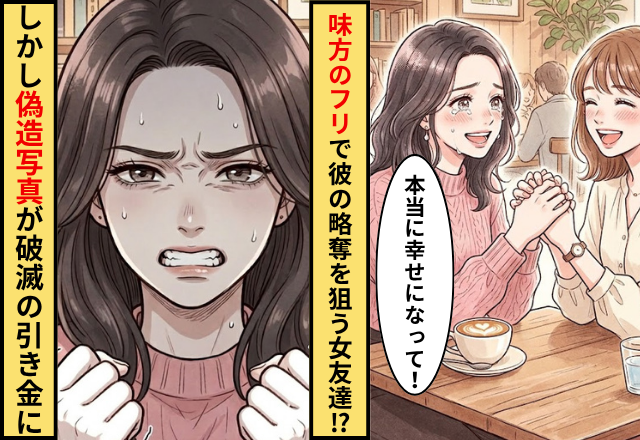 女友達「本当に幸せになって！」味方のフリで…彼の略奪を画策！？しかし⇒偽造写真が、致命的な破滅の引き金になった話。