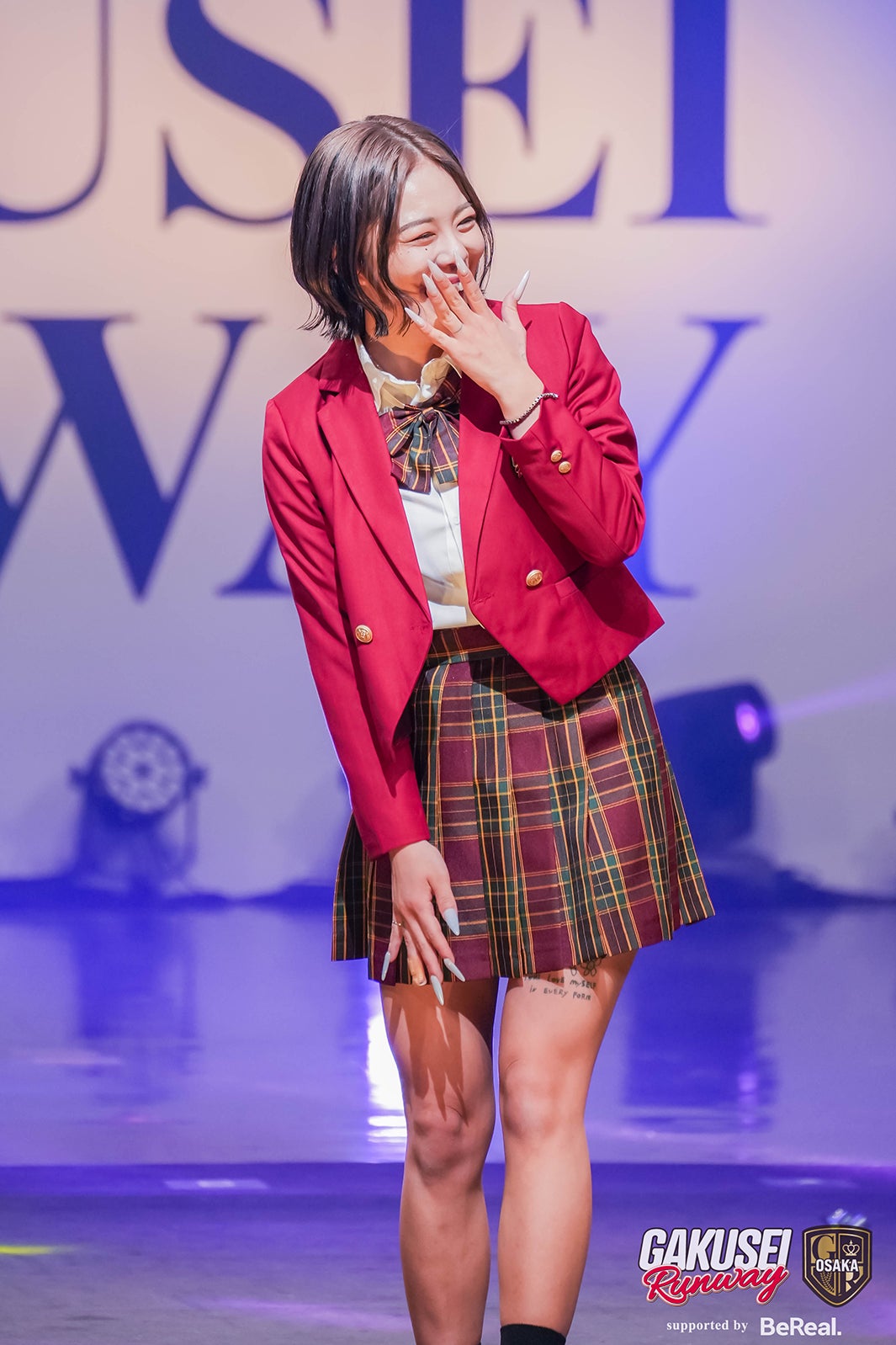 「ラヴ上等」てかりん（ひかる）、外ハネボブヘア×制服姿で登場「雰囲気違って可愛い」「何でも似合う」と反響【学生ランウェイ】