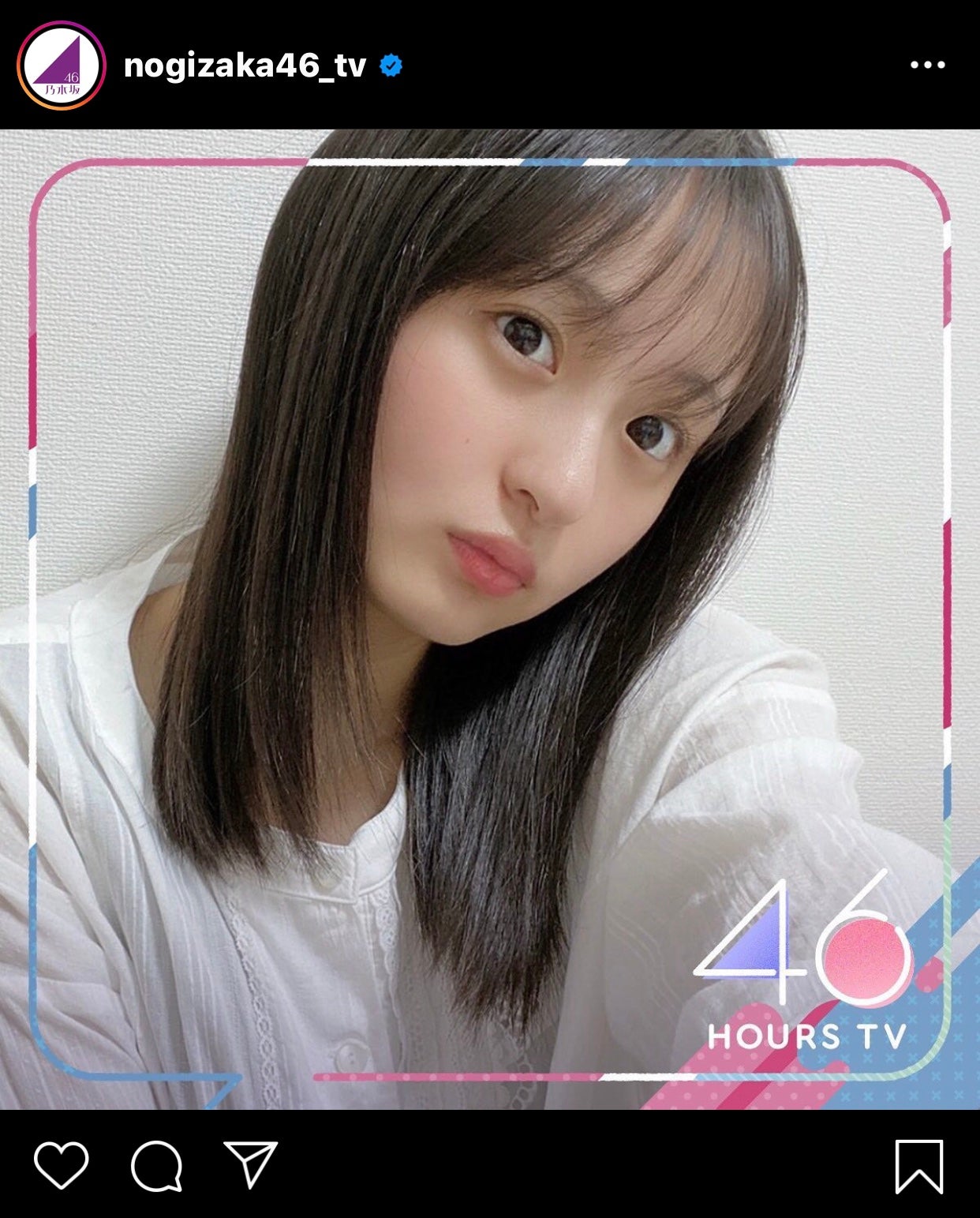 大園桃子 可愛すぎて記録更新 乃木坂46自撮りリレーが話題 乃木坂46時間tv モデルプレス