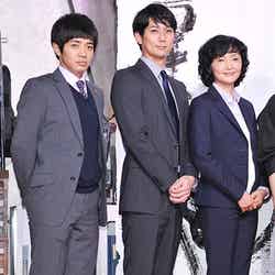 会見に出席した（左より）和田正人、平岡祐太、南果歩（C）モデルプレス