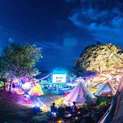 無人島野外シネマフェス「MUJINTO cinema CAMP」九州初開催/画像提供:株式会社Construct film works