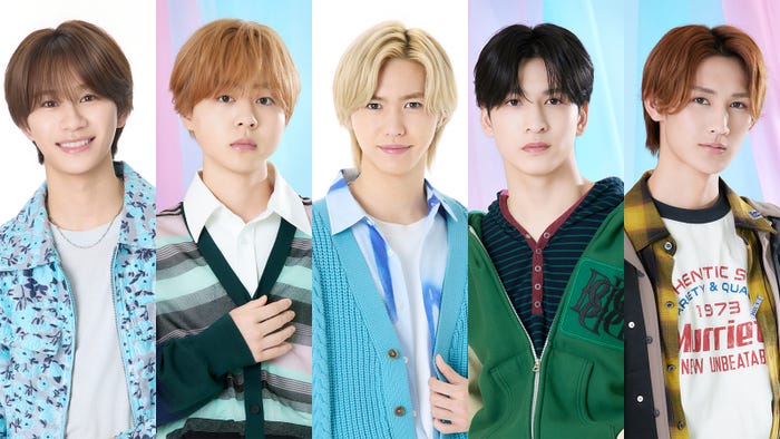 嶋崎斗亜、岡佑吏(AmBitious)、岡崎彪太郎、山中一輝(AmBitious)、大内リオン(AmBitious)(C)カンテレ