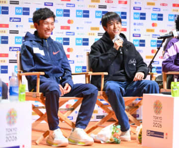 新旧日本記録保持者・大迫傑＆鈴木健吾が激突 独立後初マラソンの鈴木「いいスタートを切りたい」 東京マラソンの招待選手会見