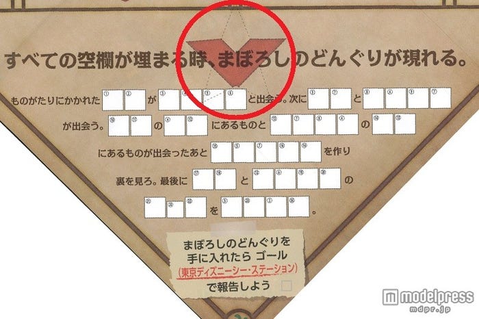 一部かけた星に合わせて地図を折る