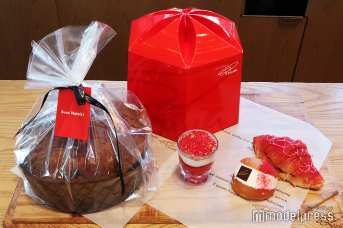 (左から)「ホリデーパネトーネ」「ズッパ イングレーゼ」「マリトッツォ ランポーネ & フラーゴラ」「コルネッティ ランポーネ チョコラート」(C)モデルプレス
