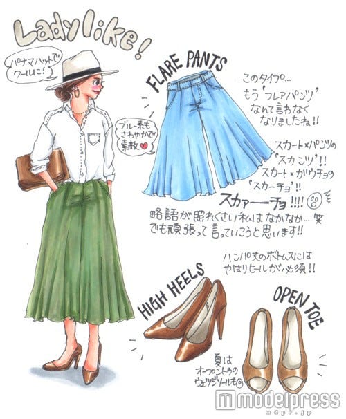 この春の流行アイテム「スカンツ」「スカーチョ」で女優風