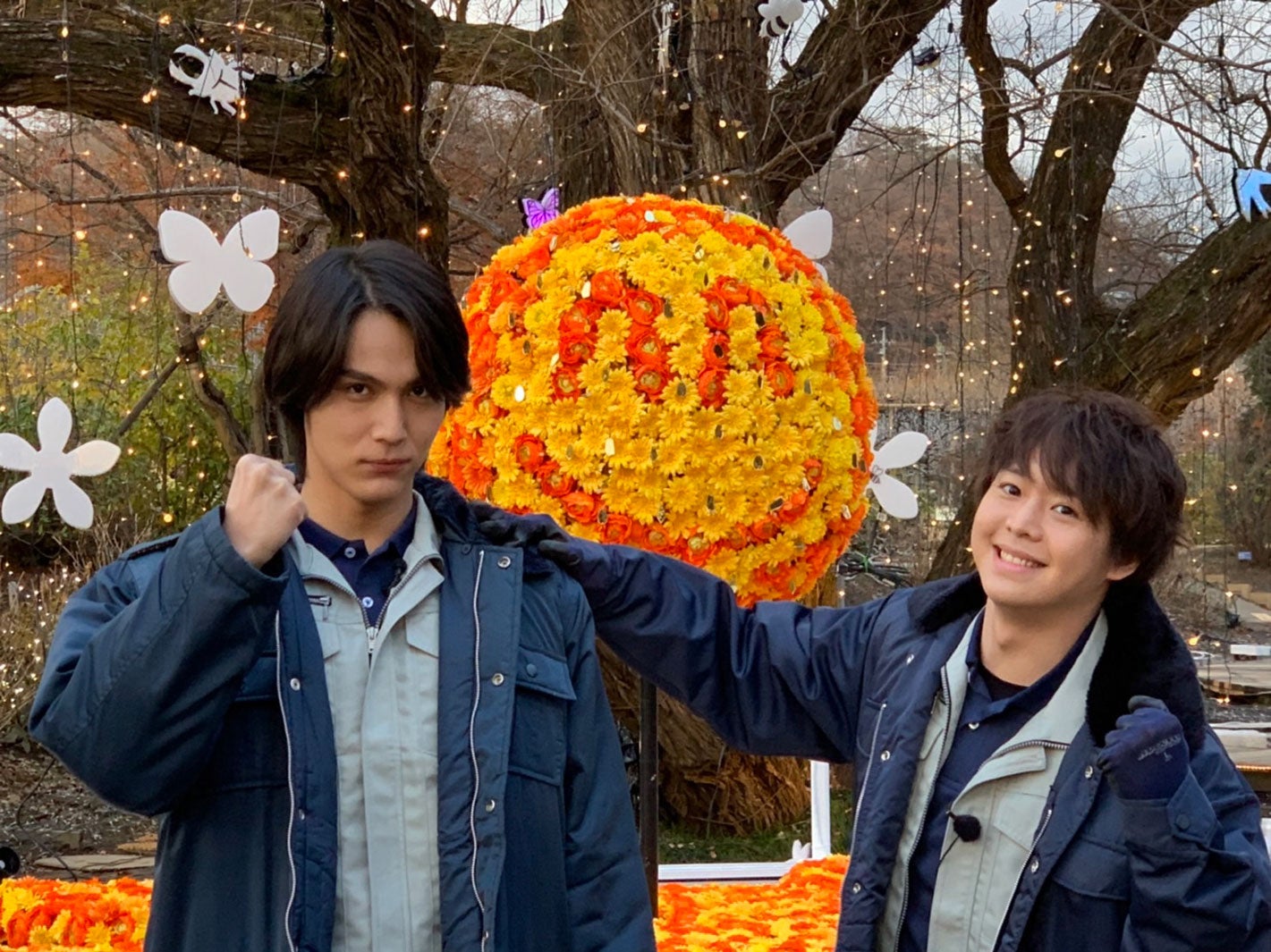 Hey! Say! JUMP有岡大貴、巨大イルミネーション作りに挑戦 俳優・中川大志がサプライズ登場