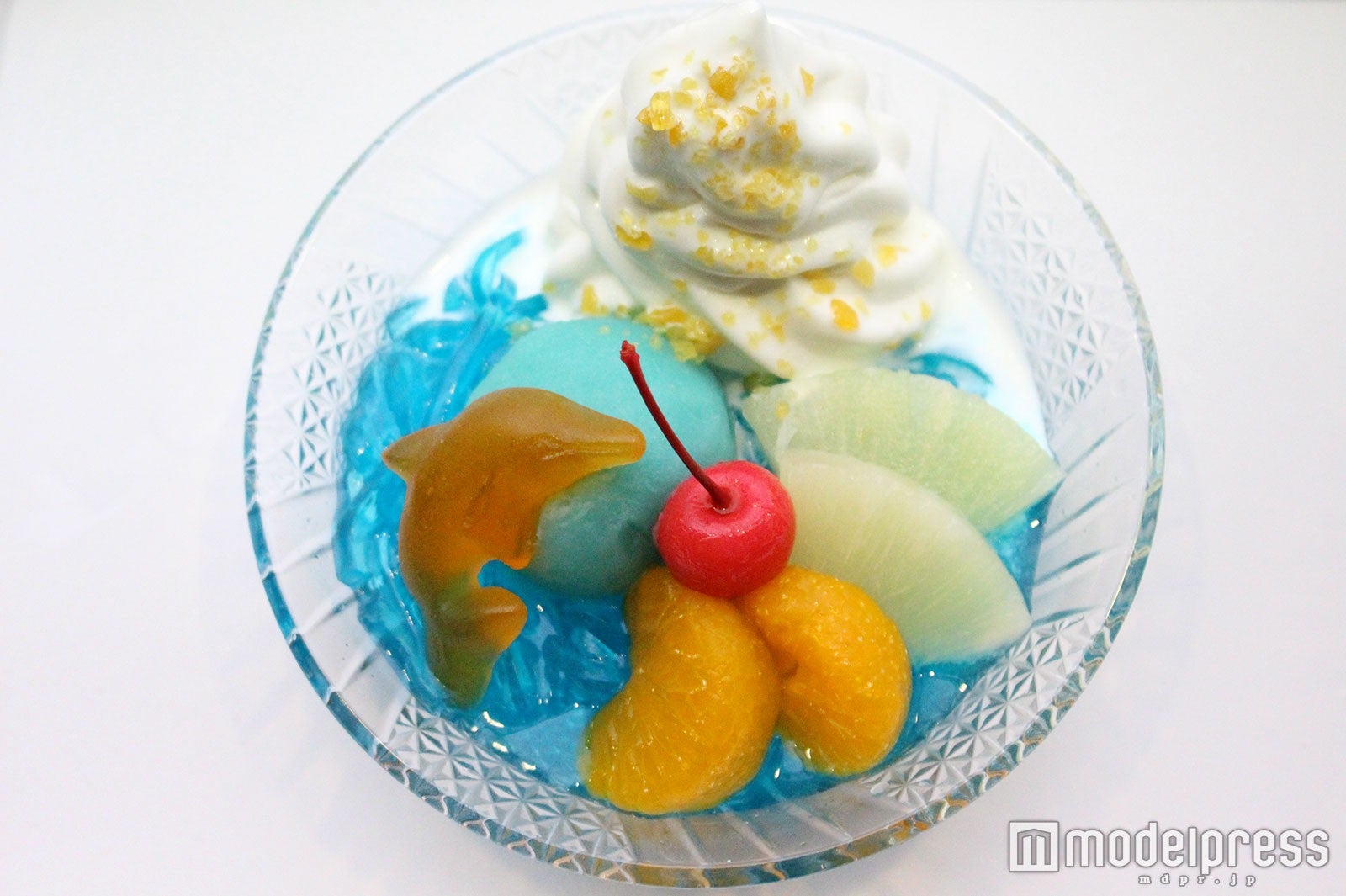 スタジアムカフェで提供される「イルカとスプラッシュ！！ところてん」550円（税込）／画像提供：京都水族館