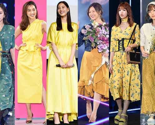 【国際女性デー】新木優子・白石麻衣らミモザイエロー身にまとった女性たちの輝き