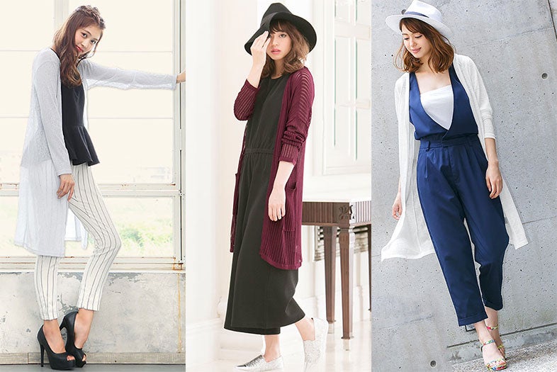 今から秋まで使える！「ロングカーデ」ならスタイルアップも叶う