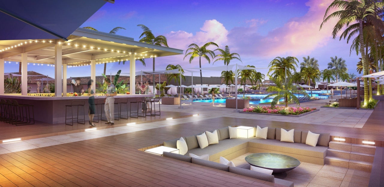 カバナ付きのビーチサイドプール／画像提供：マイステイズ・ホテル・マネジメント