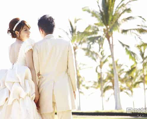 熊田曜子、ハワイで挙式 夫とのツーショット写真公開