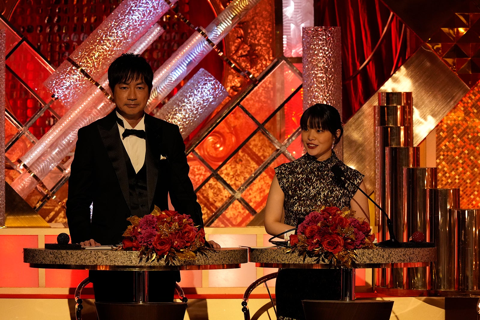 羽鳥慎一アナウンサー、岸井ゆきの（C）日本アカデミー賞協会