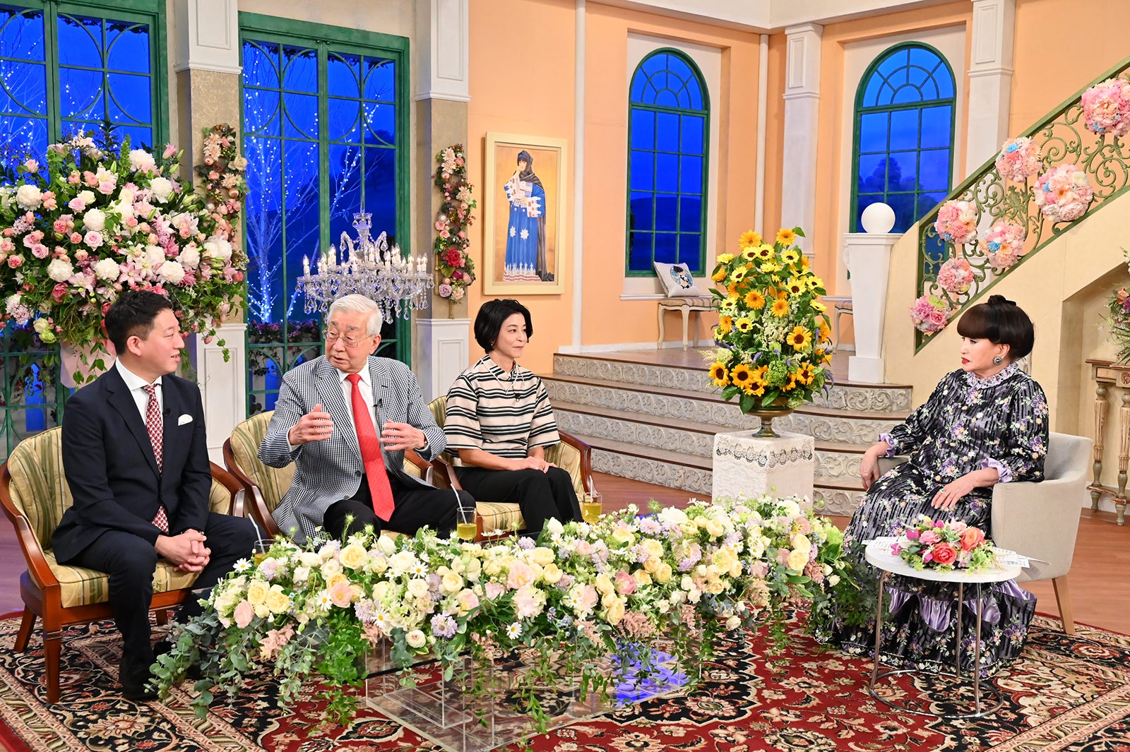 高橋茂雄、高嶋弘之さん、高嶋ちさ子、黒柳徹子（C）テレビ朝日