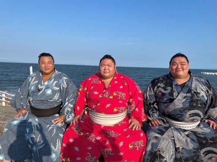 翔猿関、剣翔関、大翔鵬関(C)日本テレビ