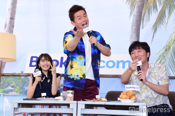 佐野ひなこ、井戸田潤、小沢一敬(C)モデルプレス