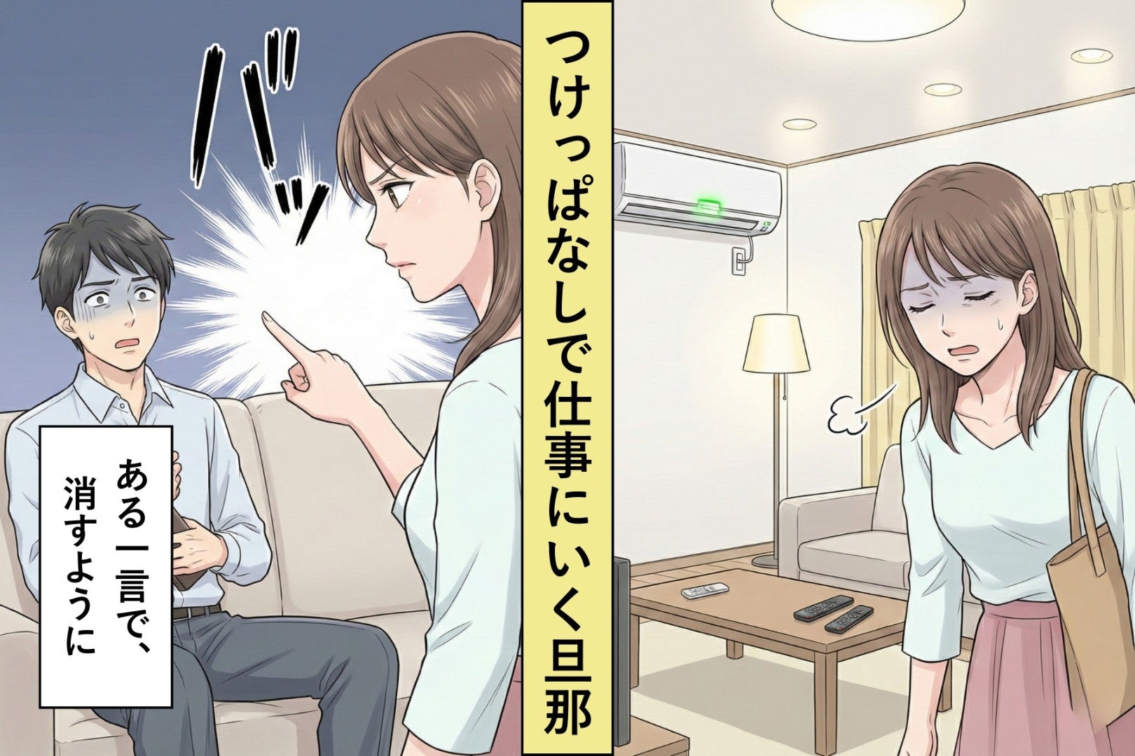 エアコンも電気も全てつけっぱなしで仕事に向かう旦那。何度言っても直らなかった癖が私の一言で一発解決した話