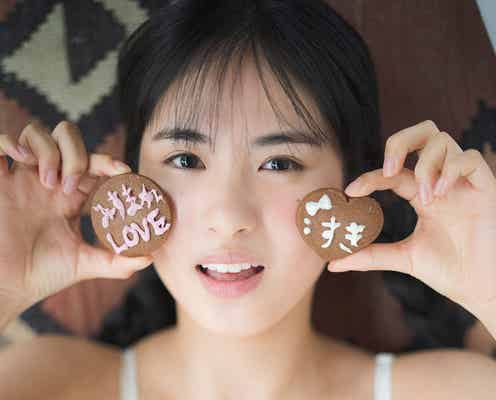 「ミスマガ2021」内藤花恋、色白バスト披露 魅惑的な表情も