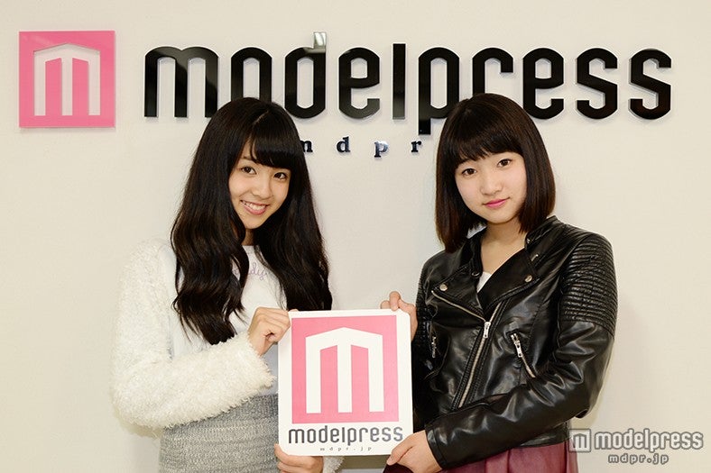 モデルプレス編集部に訪問してくれた和田優香さん、北村來嶺彩さん