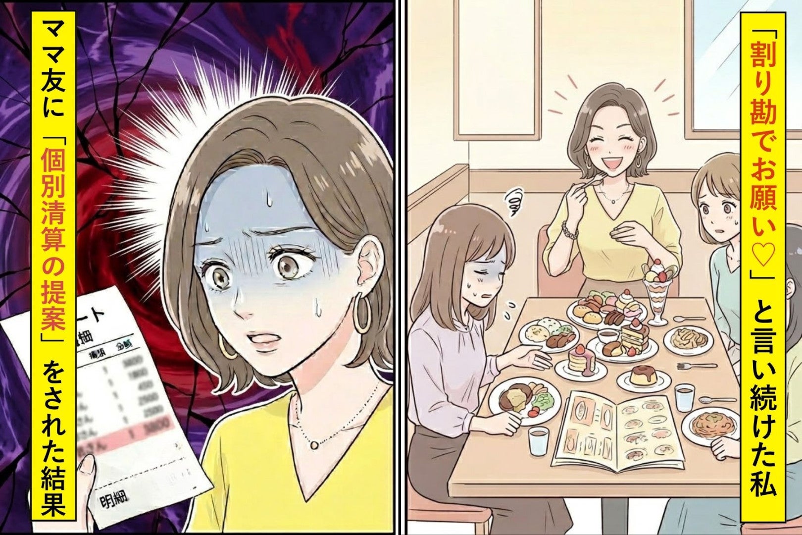 「割り勘でお願い♡」と言い続けた私→「注文した分ずつにしませんか」と言われた日のこと