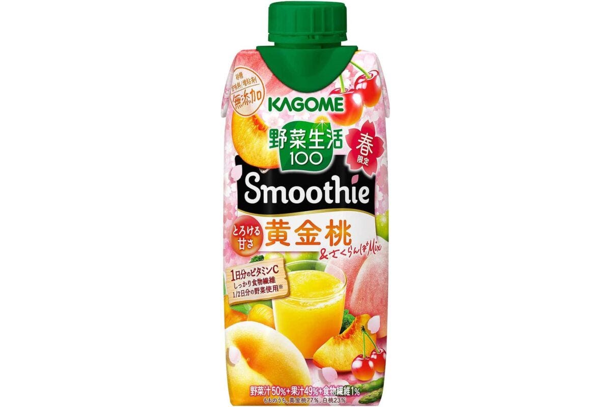 野菜生活100Smoothie黄金桃&さくらんぼMix