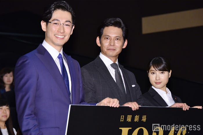 (左から)ディーン・フジオカ、織田裕二、土屋太鳳/制作発表会見より(C)モデルプレス