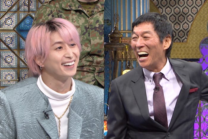 佐久間大介、明石家さんま(C)日本テレビ