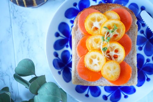 人参と金柑のはちみつサンド