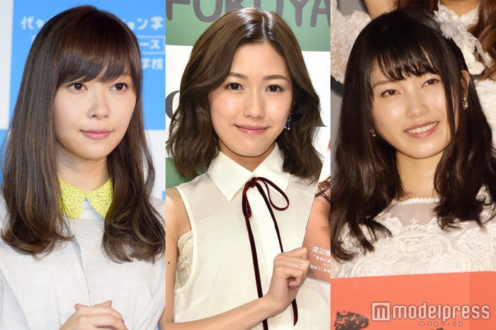 (左から)指原莉乃、渡辺麻友、横山由依 (C)モデルプレス
