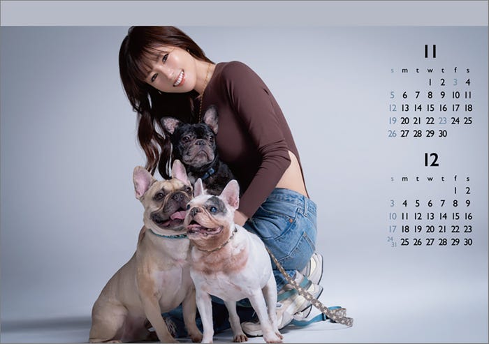 「深田恭子2023年 カレンダー」卓上中面(提供写真)