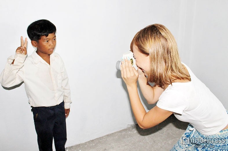 インスタントカメラでの写真撮影