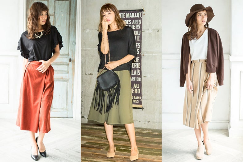 ガウチョパンツが進化！秋冬マストアイテムの「スカーチョ」に注目