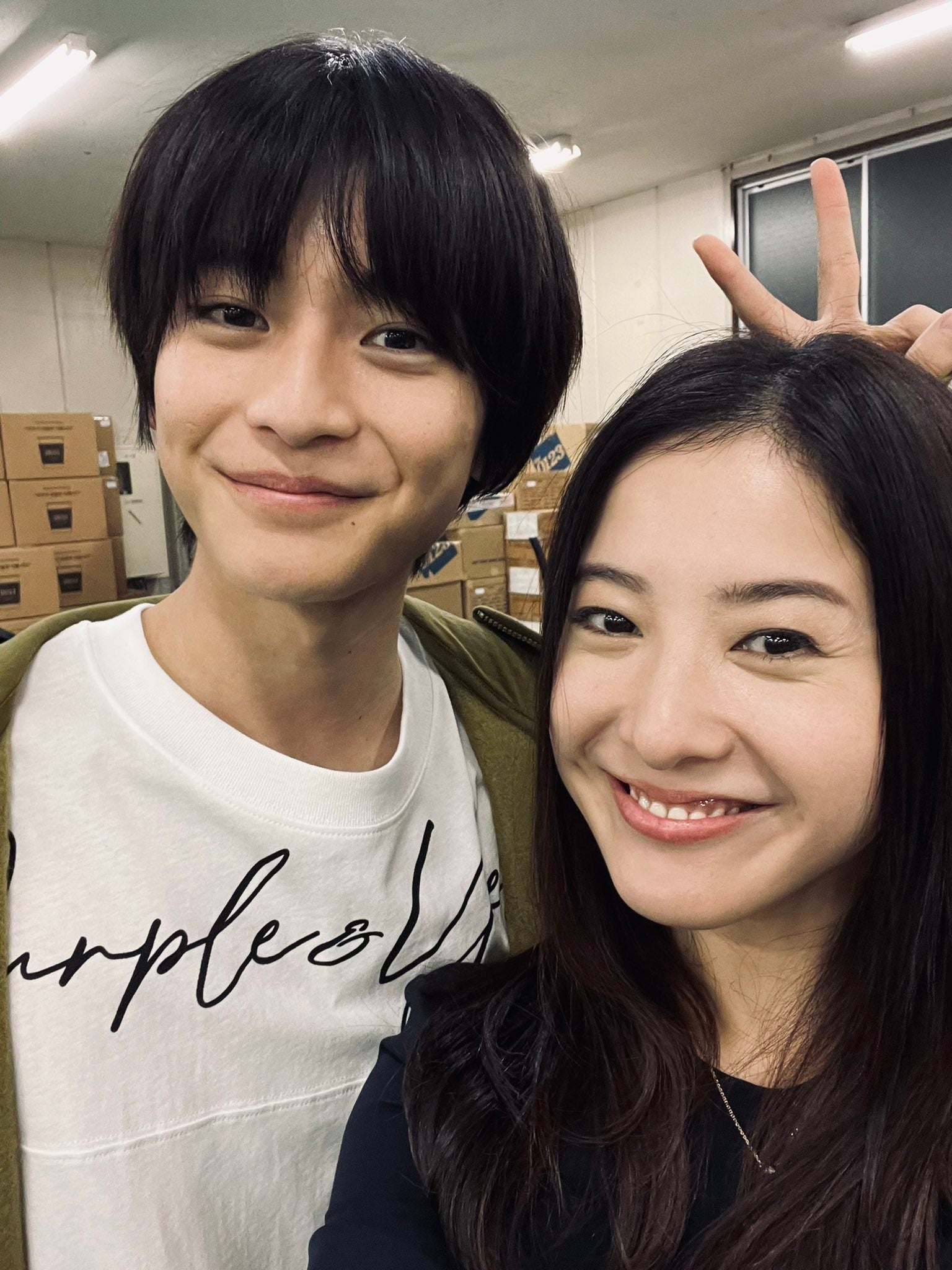 吉高由里子「最愛」“弟”高橋文哉との自撮りショット公開「優も可愛いけど文哉君もとっても可愛い」