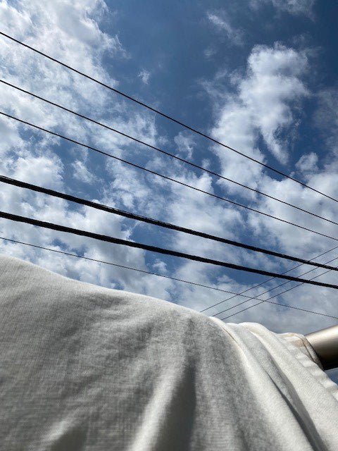 干した布団のにおいが本当に好きで、だから、少しでも晴れれば干します。いつも思うのですがどうして、あのにおいになるんですかね？（提供写真）