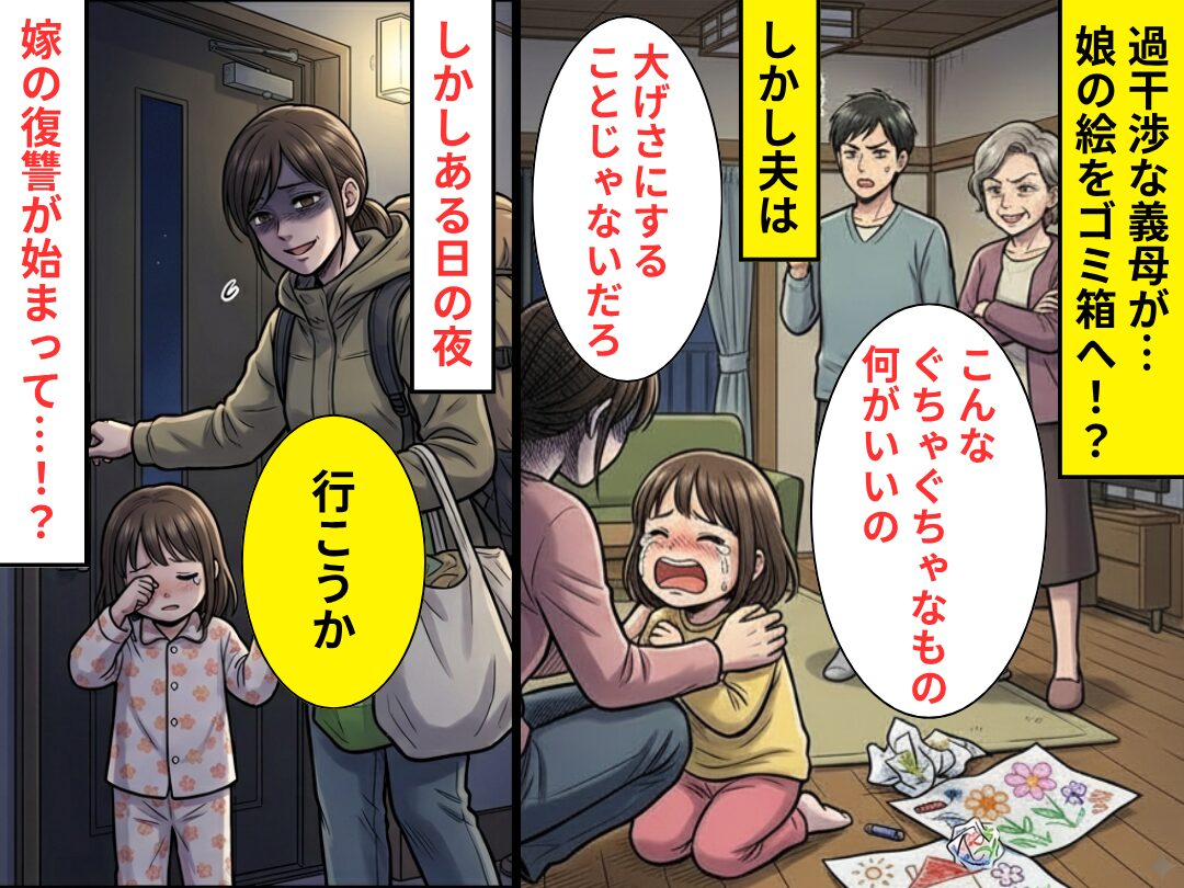 子が描いた“私の似顔絵”を引き裂く義母。しかし夫「大げさ」⇒家族を軽んじた結果…取り返しのつかない事態に！？