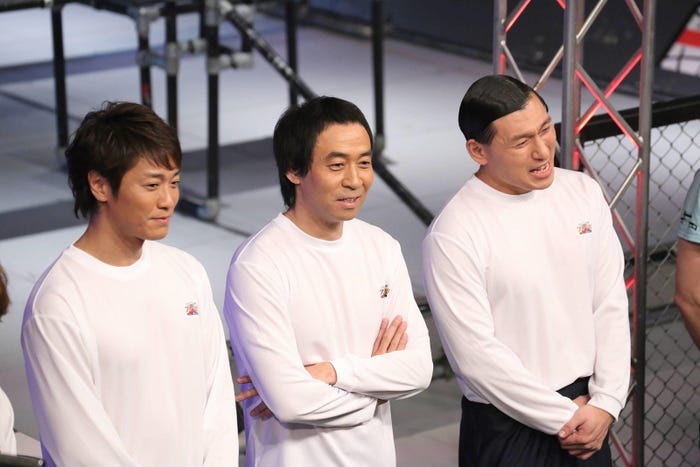 (左から)チェイスタグ対決に参加する永井大、ワッキー(ペナルティ)、春日俊彰(オードリー)(C)フジテレビ