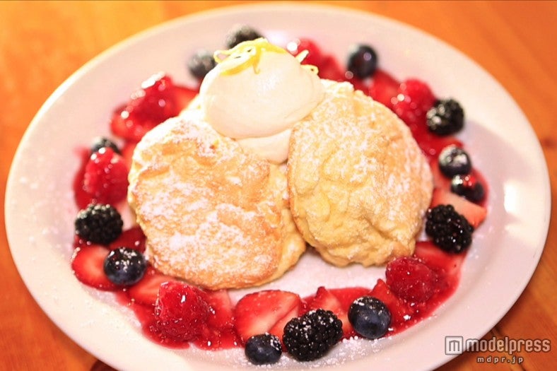 「クリームポット」の名物ふわふわスフレパンケーキ（C)NTV