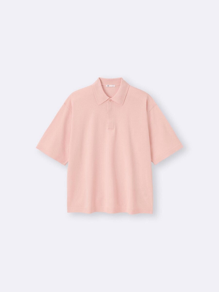 2026gu春大人女性おすすめウォッシャブルニットポロシャツ