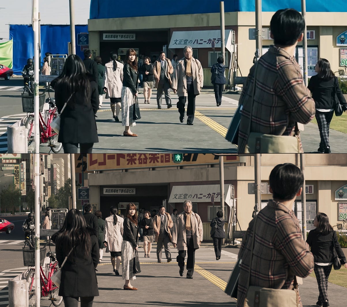 有村架純、目黒蓮／ビフォーアフター（C）2022「月の満ち欠け」製作委員会