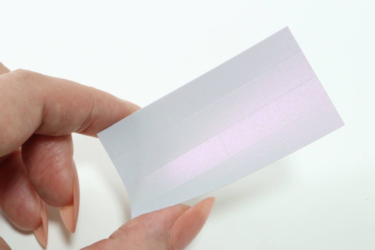 ダイソー　反射ラベル（パステル・オーロラ系）　デザイン　輝き