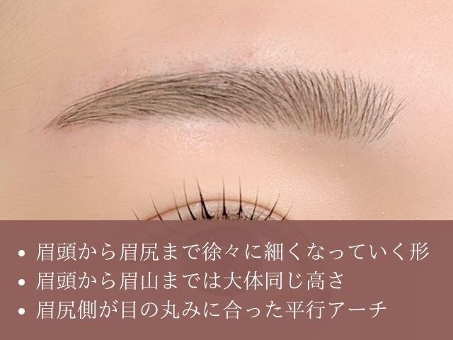 淡眉のポイント