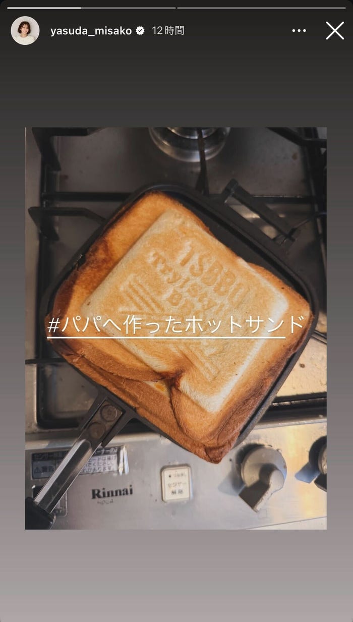 安田美沙子Instagramストーリーズより