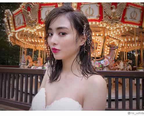 内田理央、胸元披露のウエディングドレス姿に絶賛の声「美しい」「結婚して」