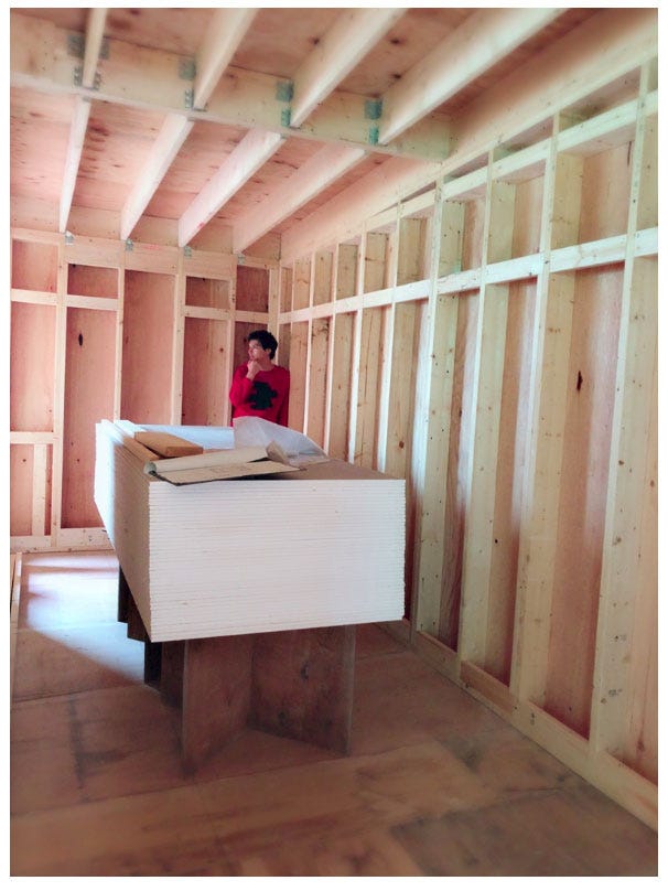 建設中の新居の様子とアレクサンダー/アレクサンダーオフィシャルブログ(Ameba)より